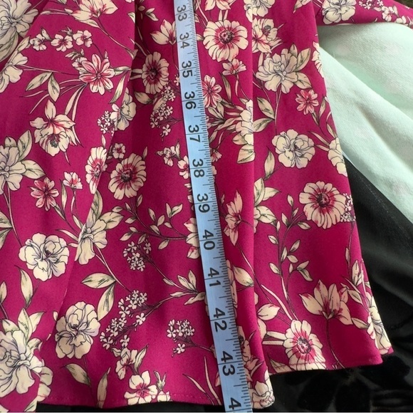 Nanette Lepore floral sleeveless dress maron red size 22W - Picture 6 of 8